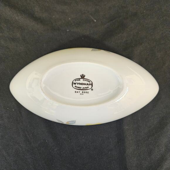 Wyndham Gay Rose Gravy Boat and Underplate Sango Japan Fine China - Picture 7 of 11